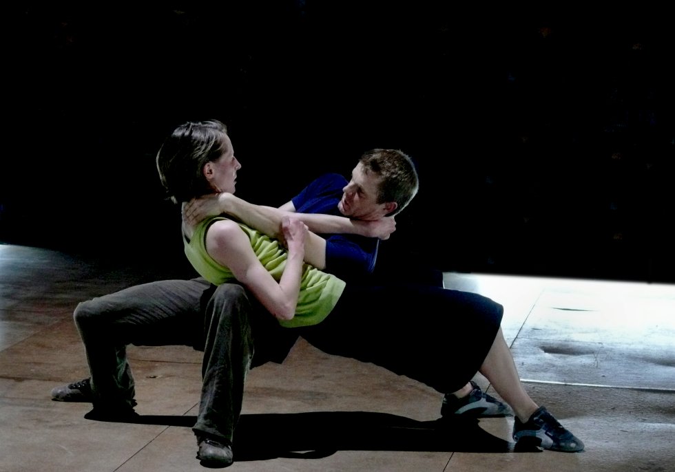 Image:  Brit Rodemund and Henrik Kaalund in Dansity's piece by Eva Villanueva, Pieter de Ruiter, 2010